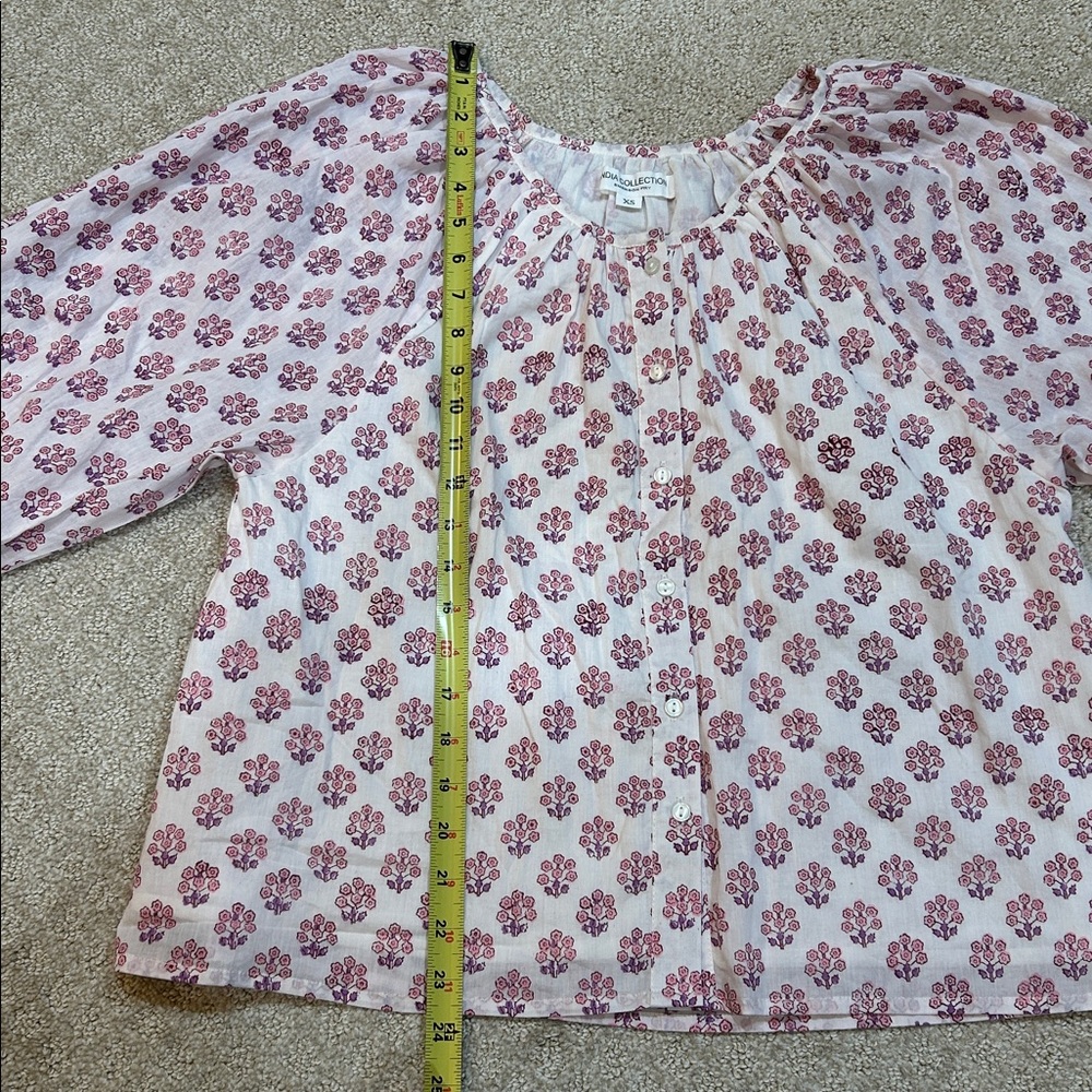 Emerson Fry India Collection Frances Blouse Bella Organic XS - Picture 9 of 14